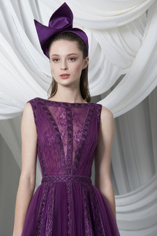 Tony Ward Look 11: A-line Tulle and Lace Midi Dress