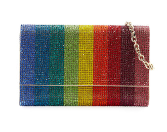 Judith Leiber Fizzoni Rainbow Crystal Full-Beaded Clutch Bag