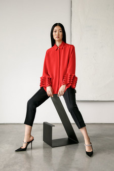 Catherine Regehr Jane Shirt with Inverted Wave Cuff