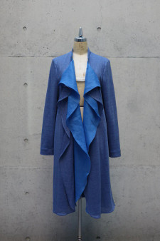 Eveove Dual-Layer Duster in Royal Blue Linen
