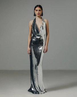 Catherine Regehr Cowl Neck Sheath