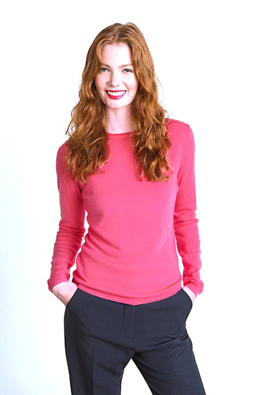 Richard Grand Women's Solid Cashmere Crew Neck