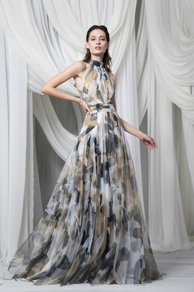 Tony Ward Look 18: Printed Tulle Dress