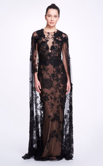 Talbot Runhof Cape rhinestone-embellished Gown - Farfetch