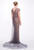 Marchesa Illusion Tulle Neckline Crystal Embroidered Sheath Gown