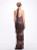 Marchesa Halter Neck Tiered Thread and Beaded Fringing Sheath Gown