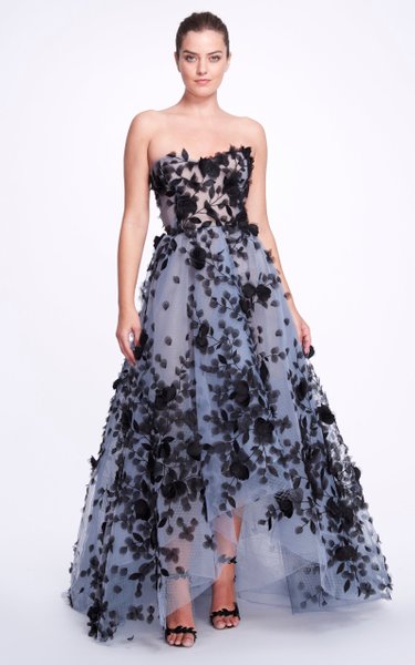 marchesa floral embroidered dress Marchesa Girls Flower Embroidered Tulle Gown in Multicolour 14Y main image 0