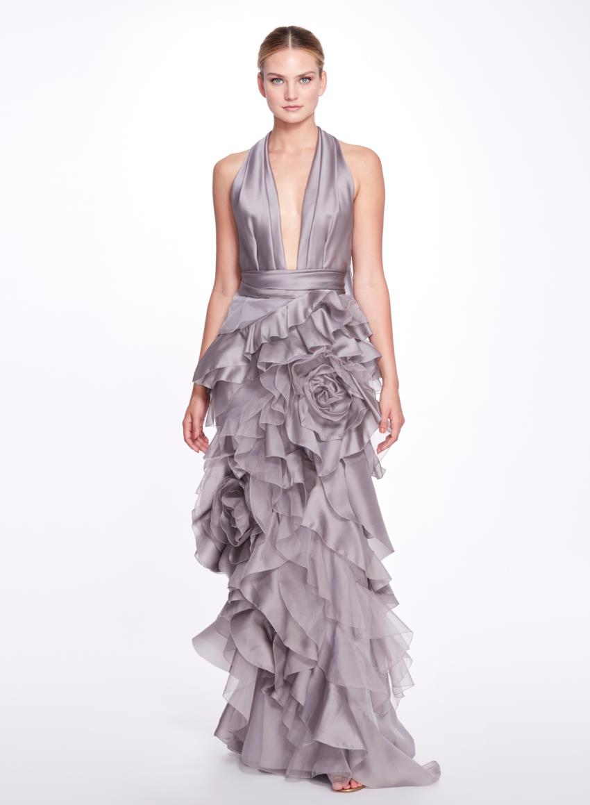 Marchesa silver gown discount