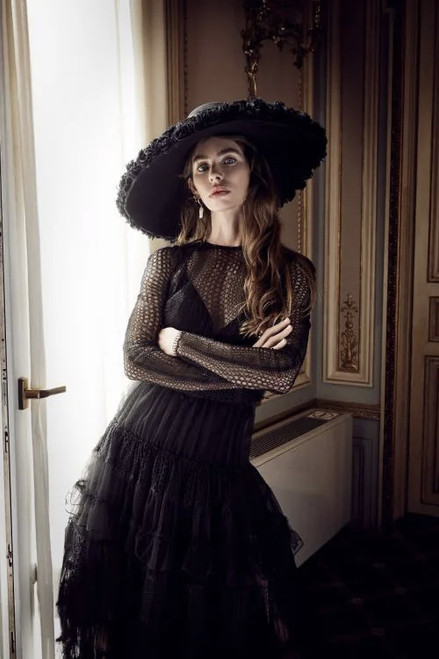 black embroidered tulle dress Black Tulle Dress With Playful Transparencies Embroidered by Tony Ward   Elilhaam