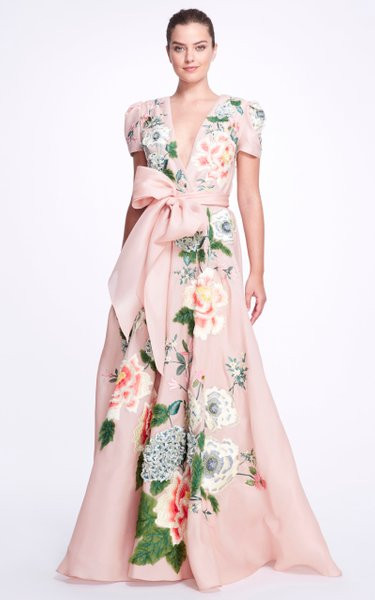 Marchesa hot sale floral gown