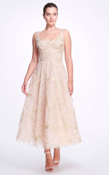 Marchesa Embroidered Tulle Ballerina Dress - Vivaldi Boutique