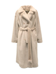 Violanti Long Double Breasted Eco Fur Coat