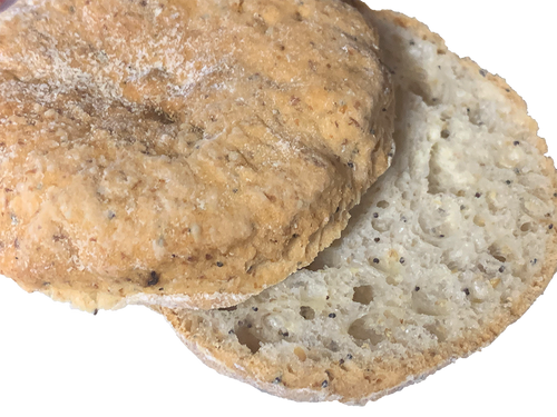 Gluten Free Things Everything Bagel.  Seasoned with sesame seeds, poppy seeds, onion and garlic. Makes a delicious savory treat spread with your favorite topping.