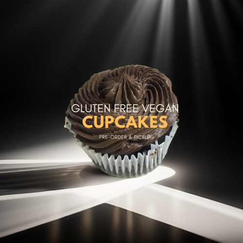 Gluten Free Vegan Cupcakes -Iced - made in our Arvada Colorado dedicated bakery.   Perfect for Christmas parties, potluck dinners, teacher or soccer coach gift or just anytime YUM!
Walk-in purchases welcome.  Use DoorDash for delivery or pre-order here for larger cupcake orders of 6 or more. 
We do not ship cupcakes. 
