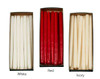 12 Inch Hand Dipped Taper Candles Bulk (144 Pieces of The Same Color Per case) Dripless - Smoke Less  With Self-Fitted End