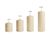 3 X 4 Inch Bulk Event Pack Round Unscented Vase Fit Pillar Candles (12 Pcs Bulk)