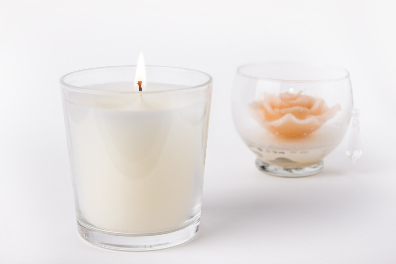 Poured Filled Glass Votive Candles