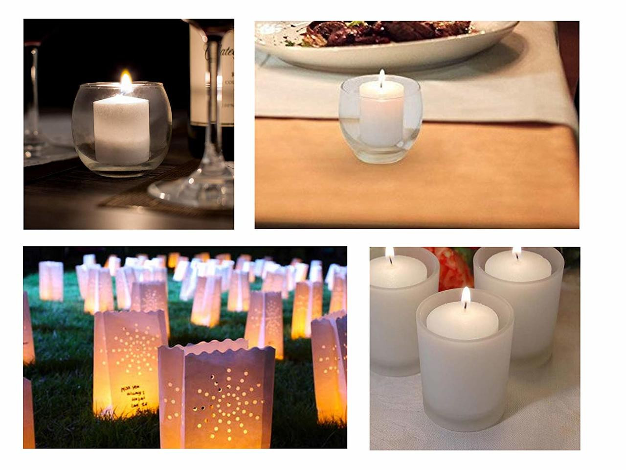 Leola Candle 15 Hour Clear Glass Wax Filled Votives - 48/Case