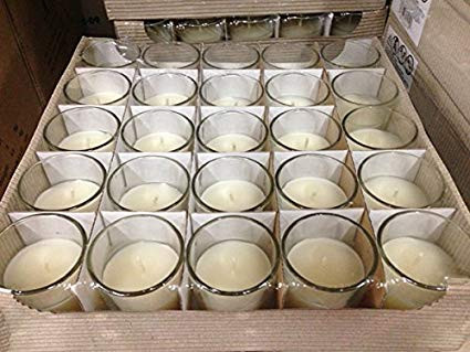 10 Hour Straight Glass "Party Votive" Poured Votive Candles Case of 75