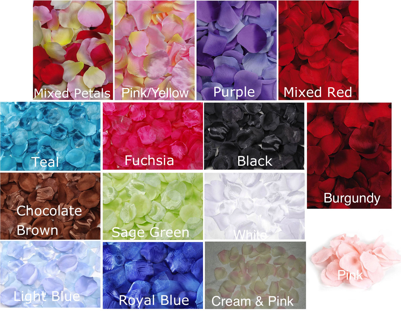 100 Piece Bulk Elegant of Victoria lynn loose satin Rose Petals for Weddings