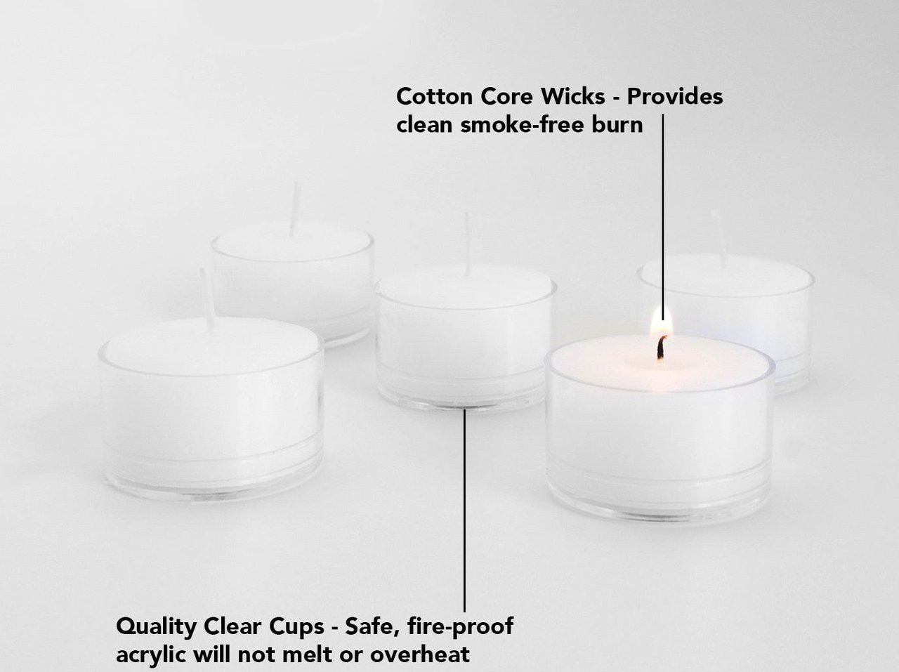 CLEAR PLASTIC TEALIGHT CUPS