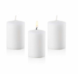 15 Hour Unscented White Emergency And Events Bulk Votive Candles For Wedding Votives, Luminary Candles, Restaurants, Churches, Bars, Parties, Spa and Decorations (Set of 288 - 15 Hour Straight sided Votives)