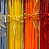 16 Inch Hand-Dipped Floral Taper Candles with 3/8 Inch Diameter  (288 Pieces of The Same Color Per case)