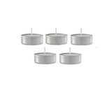 5 Hours Long Burn Time Unscented White Tealight Candles in Aluminum Cup for Home Decor, Wedding, Holiday, Restaurants, Shabbat, Spa or as a Emergency Candle - Set of 125