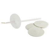 100 Pack of Plain White Paper Bobeche Drip Protectors for Candlelight Service Candles