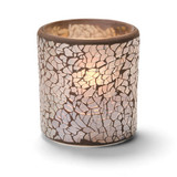 Crackle Glass Votive Lamp