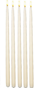 24" Hand-Dipped Taper Candles  (144 pcs/cs)  With Self-Fitted End