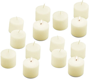 10 Hour Long Burn Time Unscented Bulk White Votive Candles - For Birthdays, Baby Shower, Home Decoration, Emergencies, Wedding, Churches Anniversaries, Restaurants, DIY and Weddings (10 Hour - 12 Pack) 