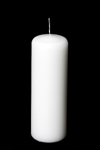 2 x 9 Inch Pillar Candles White