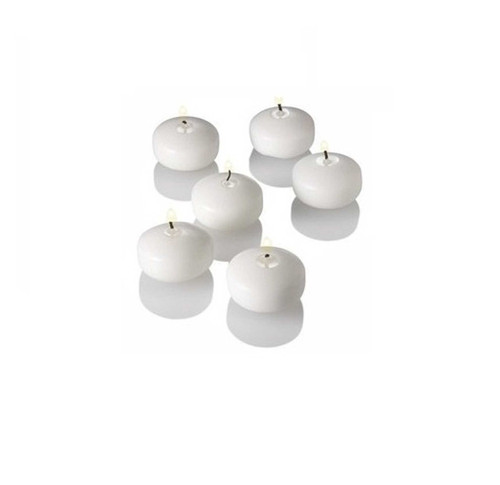 2 3/8 Inch White Bulk Medium Wholesale Floaters Bulk Pack for Events Floating Candles for Weddings, Spa, Home Décor, Special Occasions and Holiday Decorations (Set of 96, White) D'light Online Inc