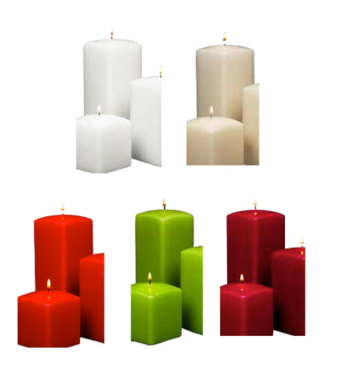 square pillar candles