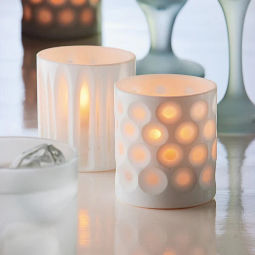 White Boutique Porcelain Votive Lamp White Boutique Porcelain Votive Lamp