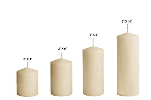 4 Inch Pillar Candles - 3x4 Inch Candlesticks - D'light Online