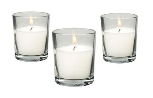 Poured Glass Filled Votive Set of 6
