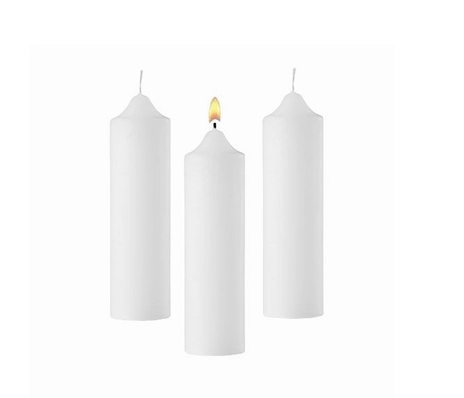 White Plumbers Candles - Cartridge Candle for Luminaries, Lamp