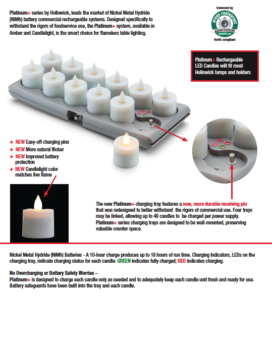 Flameless Smart Candle Platinum+ Rechargeable Replacement Candles