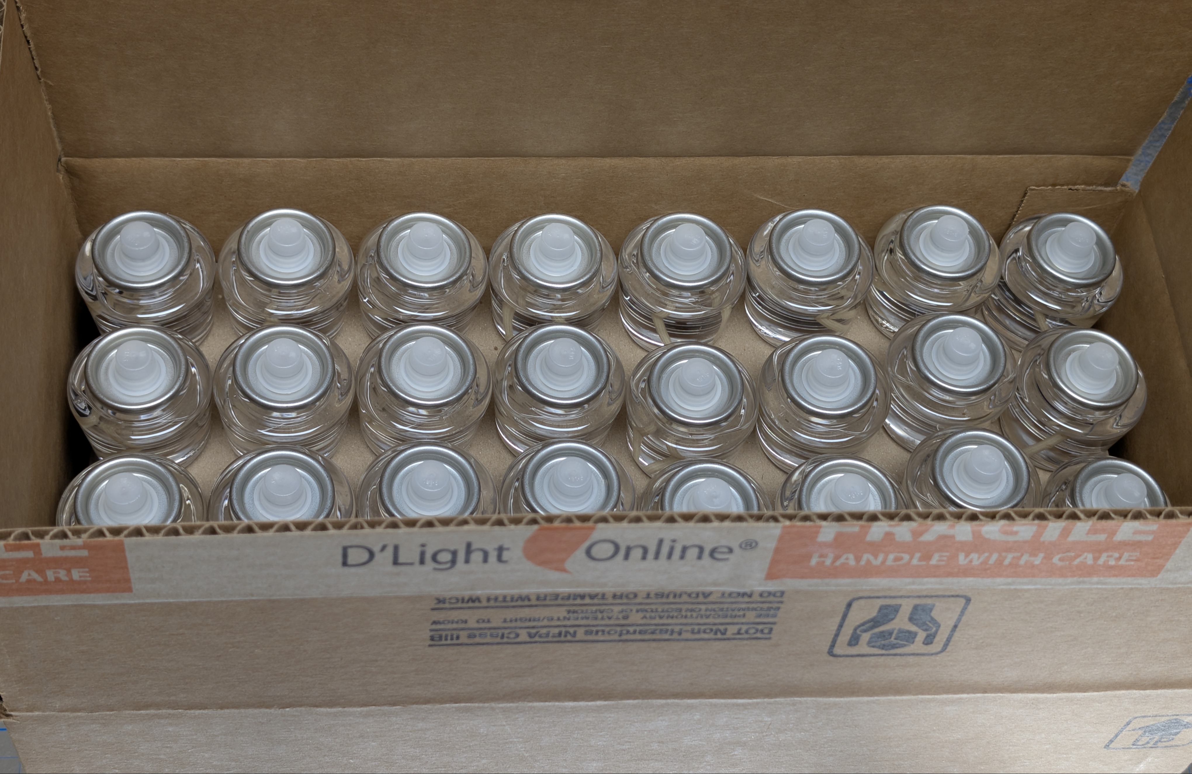 Disposable Liquid Candles - Liquid Paraffin Fuel Cells - D'light