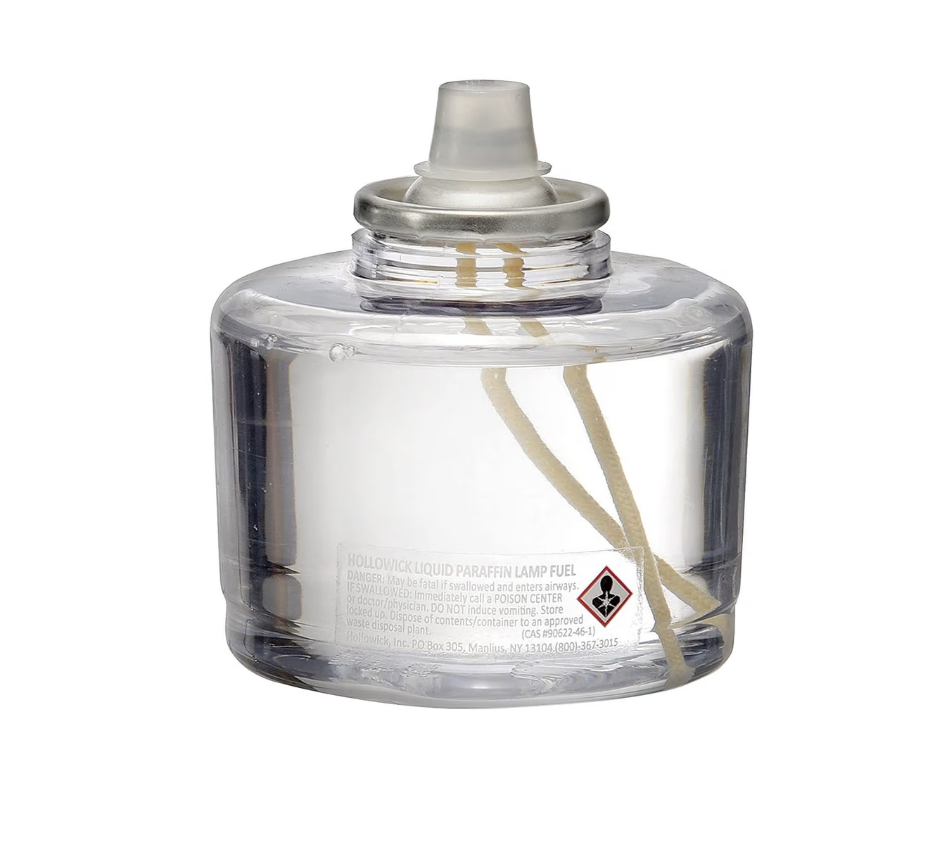 Hollowick HD36 Tall Disposable 36 Hour Liquid Wax Clear Plastic