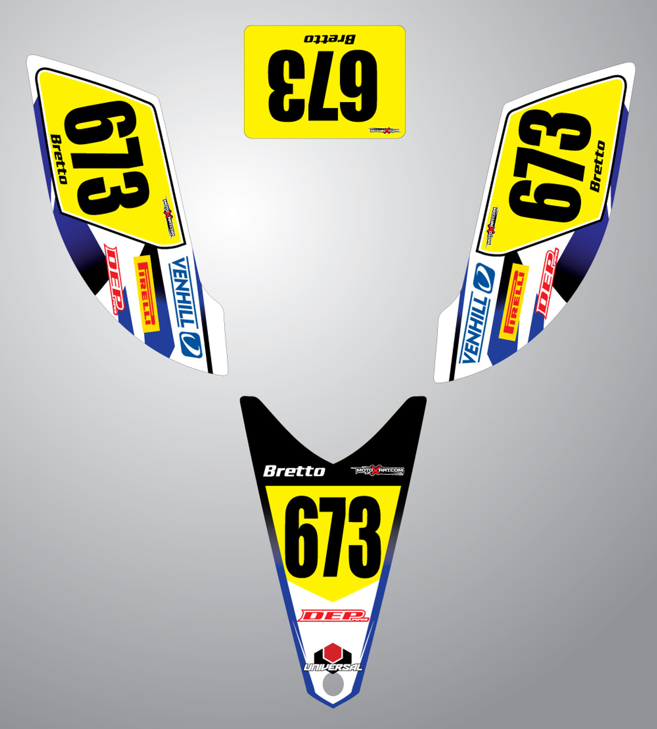 Yamaha ATV Number Plate graphics Motoxart