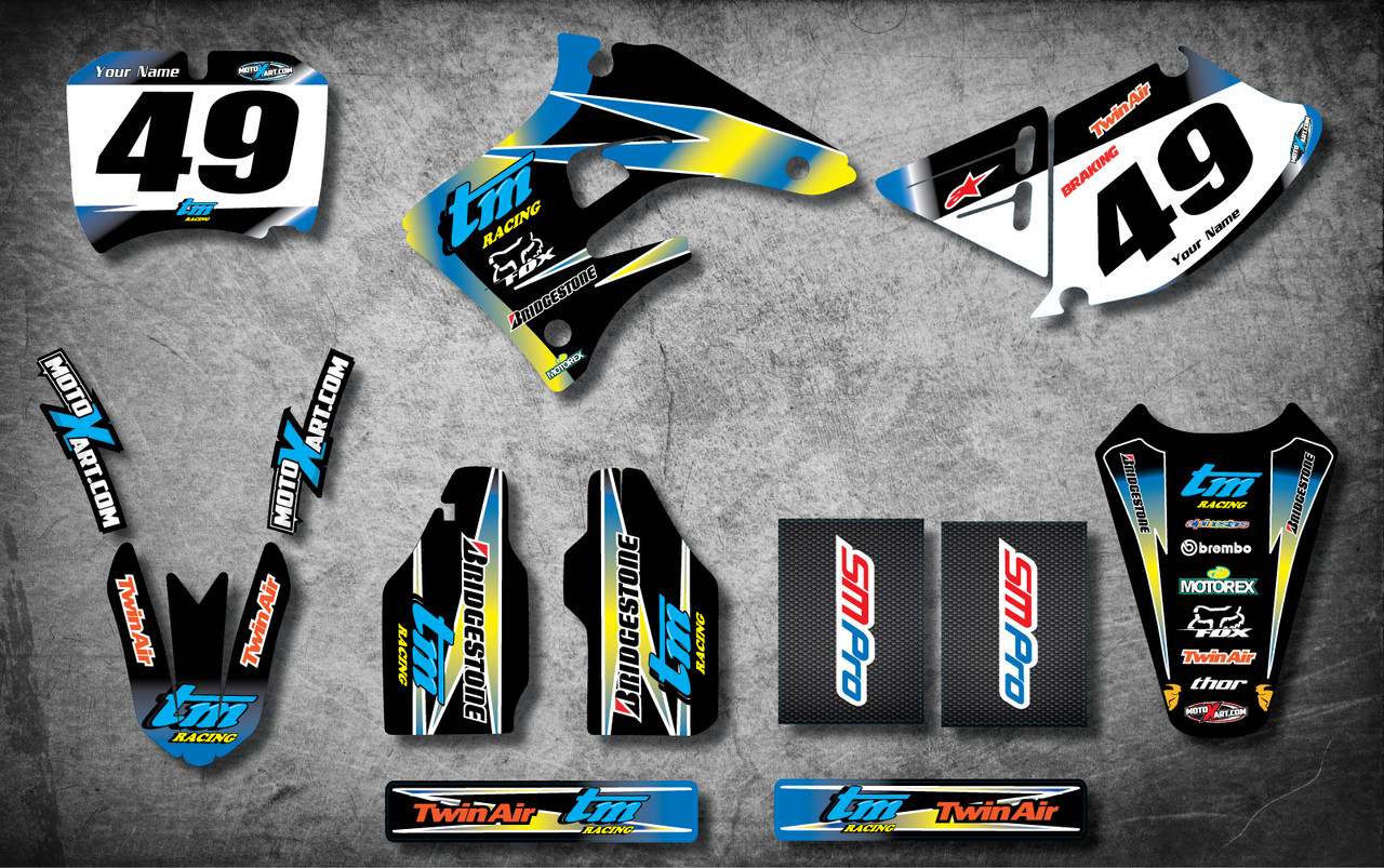 TM 125cc and above SUNRISE style Full Sticker Kit - MotoXart