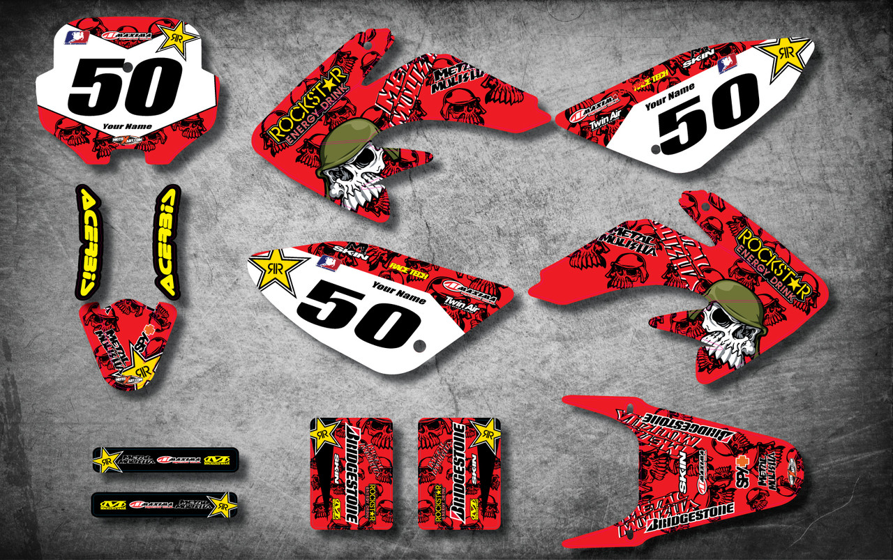 Honda CRF 70/80/100 Full Graphics Kit METAL Style MotoXart