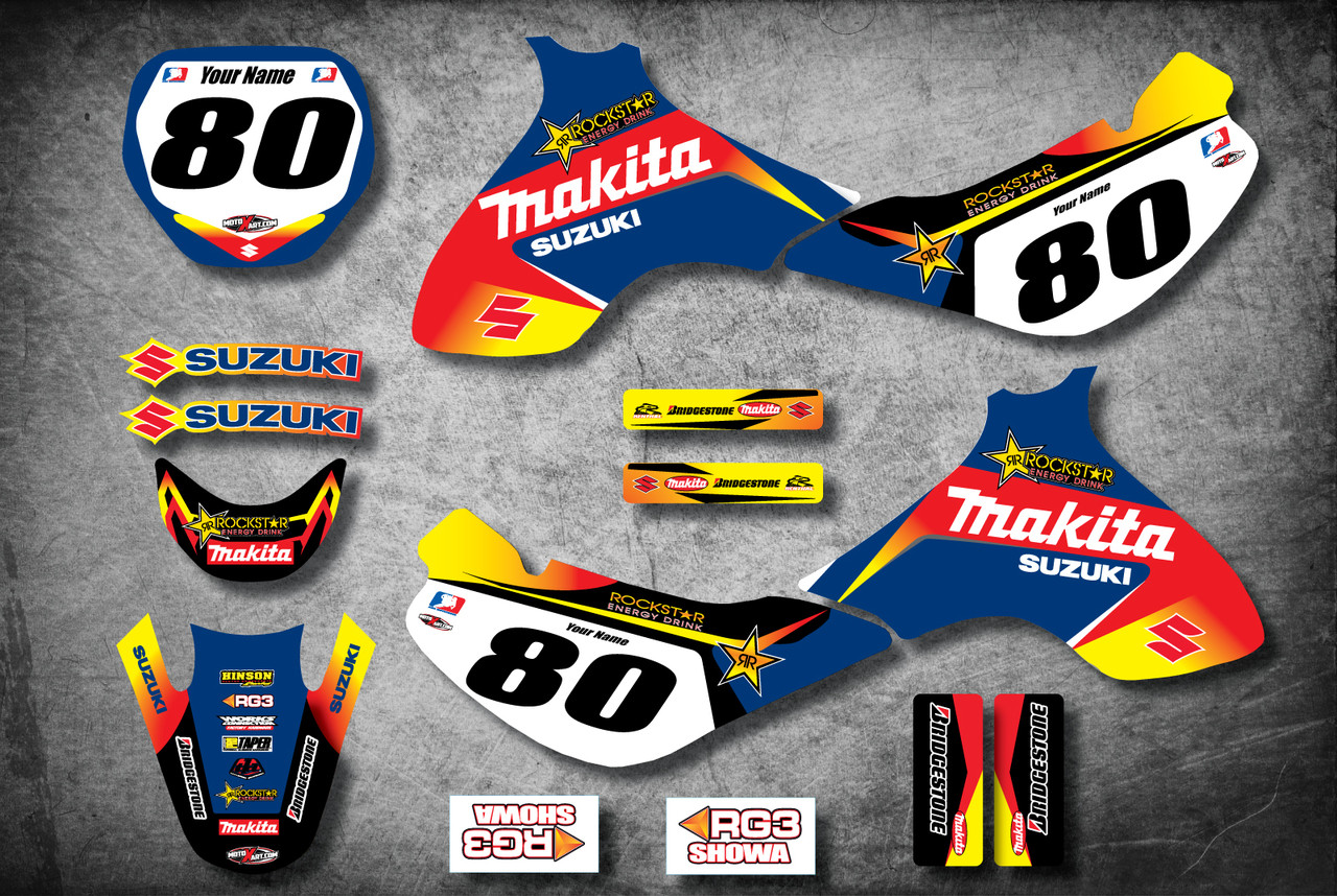 JR 80 / DRZ 70 ROCKMAK Style Full Sticker Kit - MotoXart