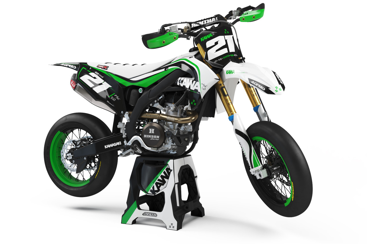 Premium motocross graphics "CREW" style quality KAWASAKI dirt bike graphics free shipping Australia