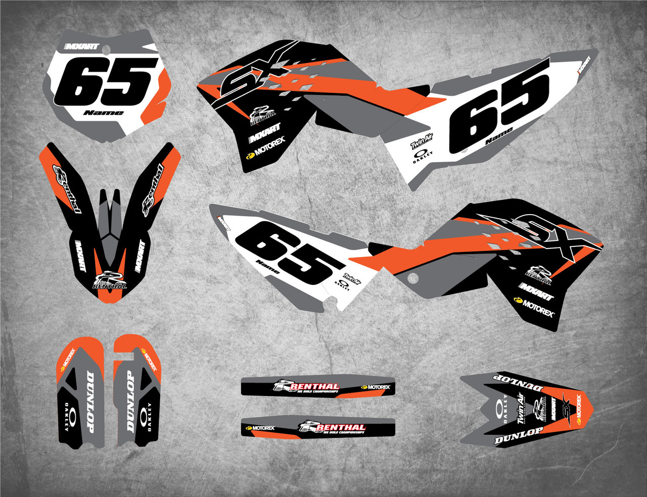 Premium quality KTM full bike decals TITAN style quality KTM dirt bike  graphics free shipping Australia