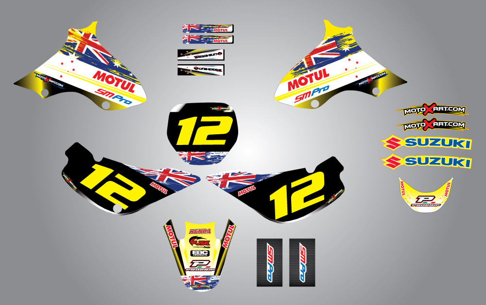 JR 80 / DRZ 70 Aussie Pride Style Full Sticker Kit - MotoXart