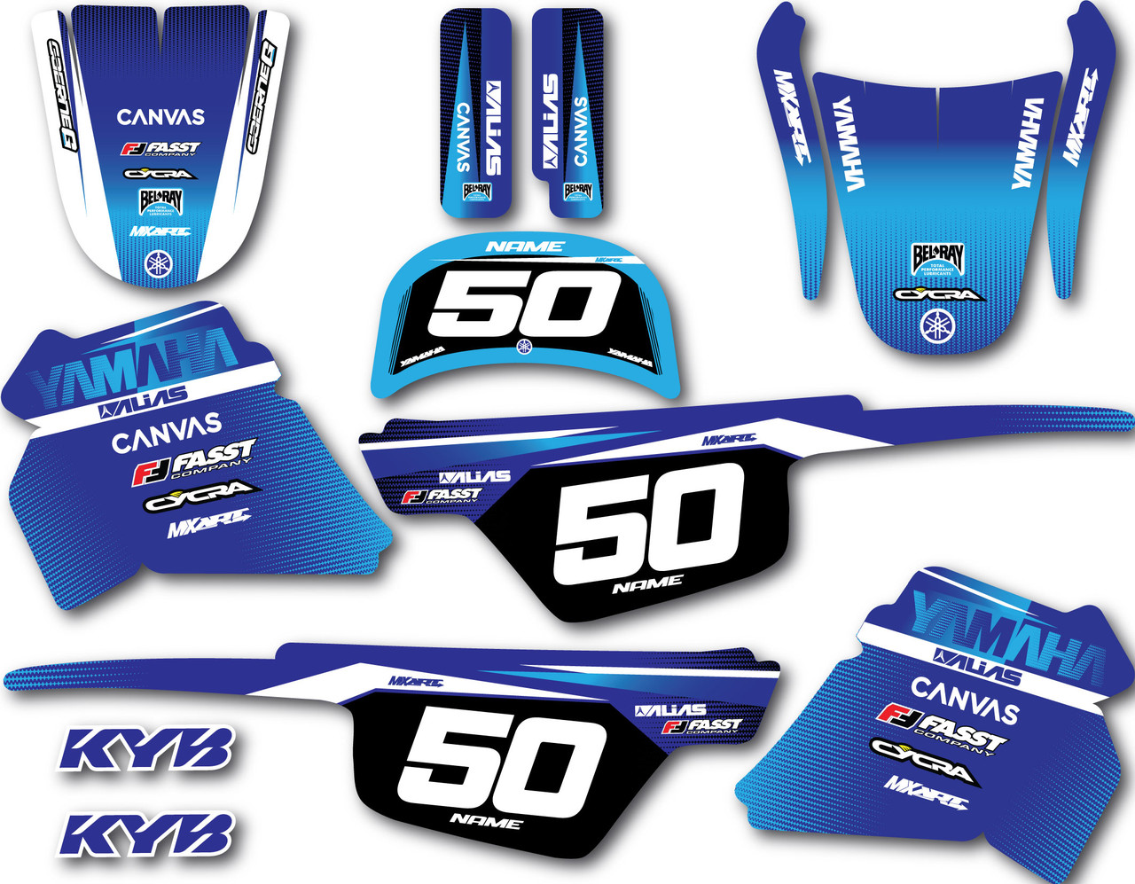 Aufkleber Auto YAMAHA PW 50 GRAPHICS KIT PEEWEE DECAL MINI BIKE STICKER ...
